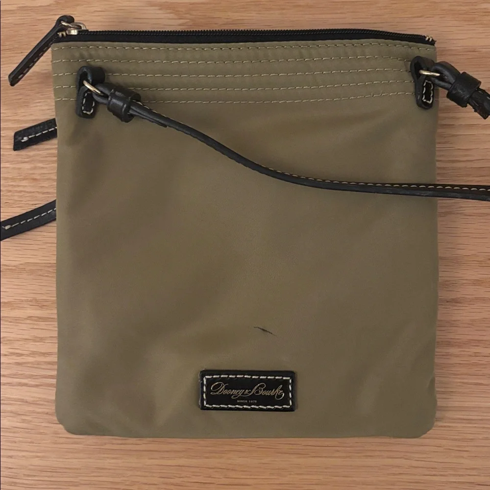 Dooney & Bourke Olive Green Crossbody Nylon Bag with Duck Accent - Picture 5 of 8